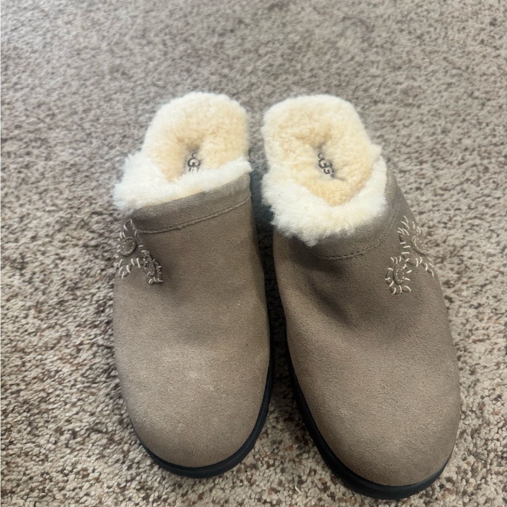 UGG Tan Shearling Mules
